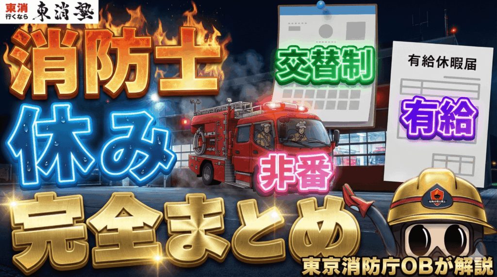 消防士は休みが多いって本当？元消防士が勤務形態と休日数について解説