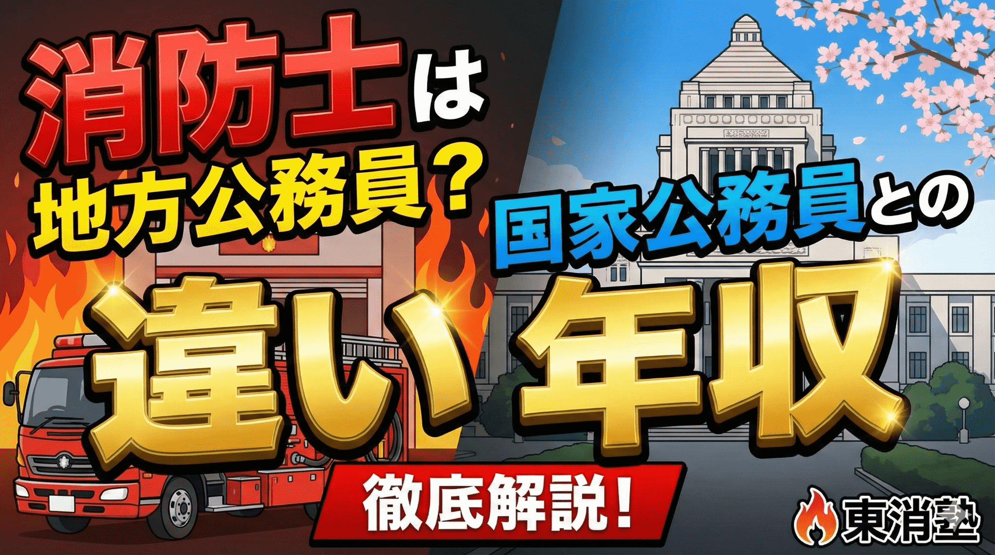 消防士は地方公務員！国家公務員との違いや年収について徹底解説