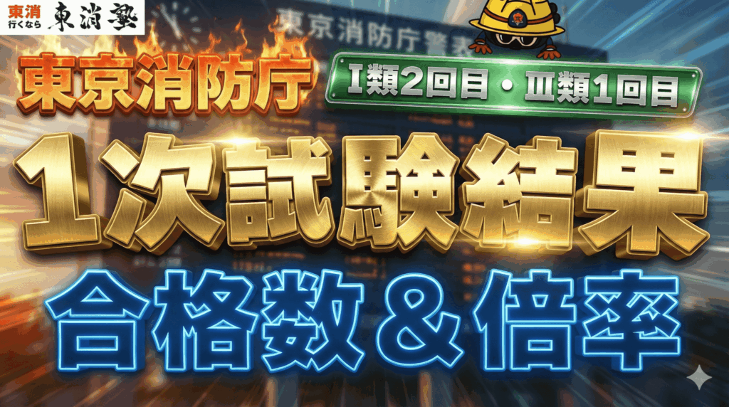 【令和7年度】東京消防庁I類2回目・Ⅲ類1回目の1次試験合格発表まとめ