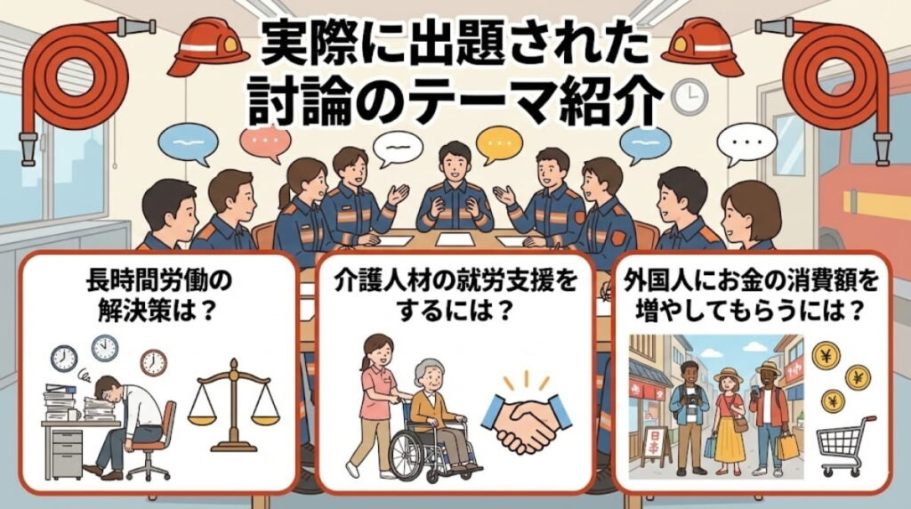 集団討論のテーマの例を紹介