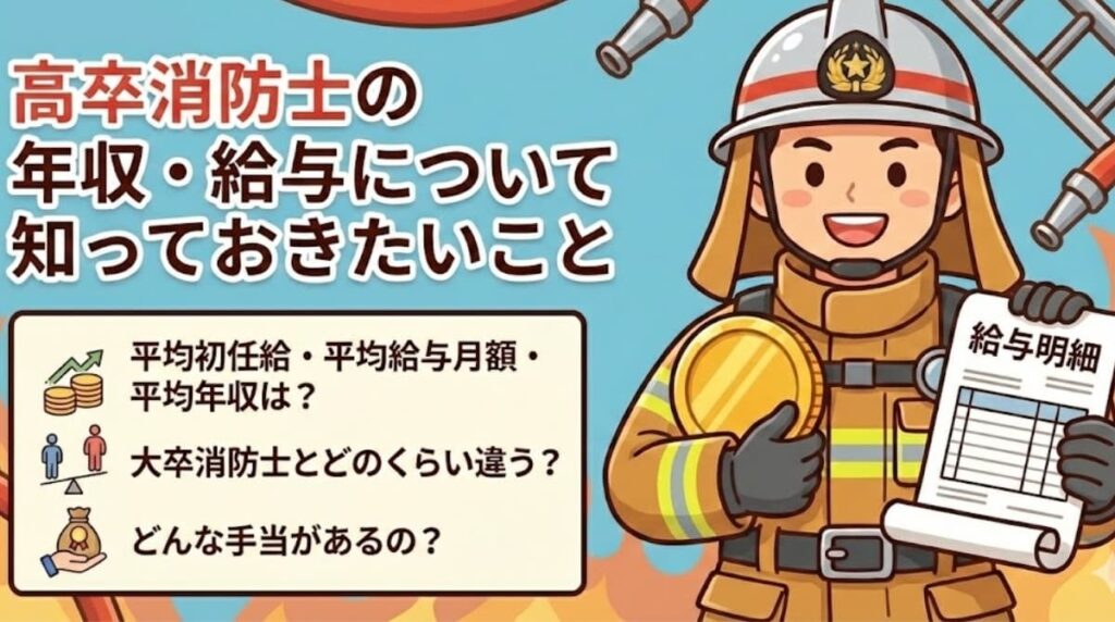 高卒消防士の年収と給与体系の基礎知識を解説