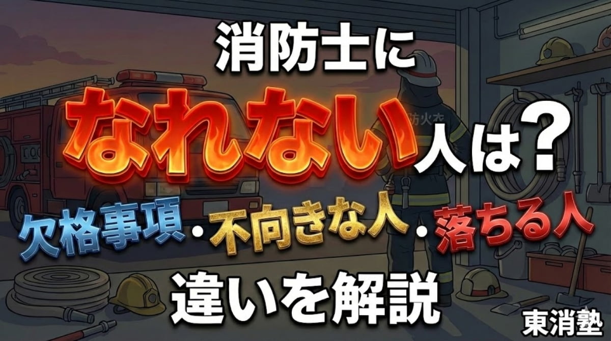 消防士になれない人は?欠格事項・不向きな人・落ちる人の違いを解説