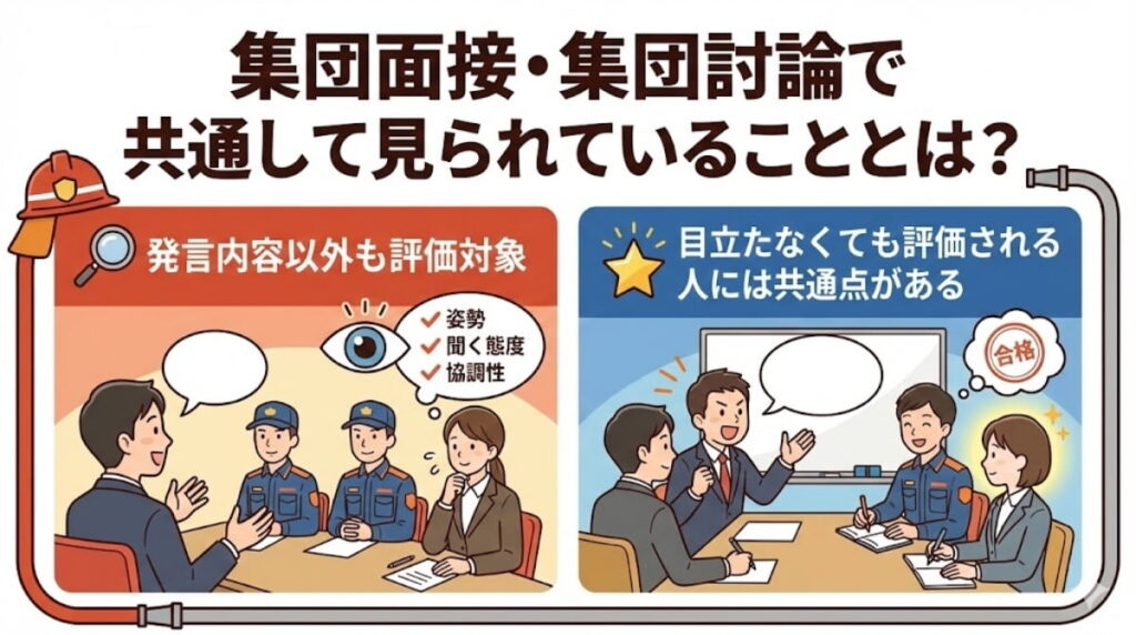 集団面接・集団討論で共通して見られていることとは？