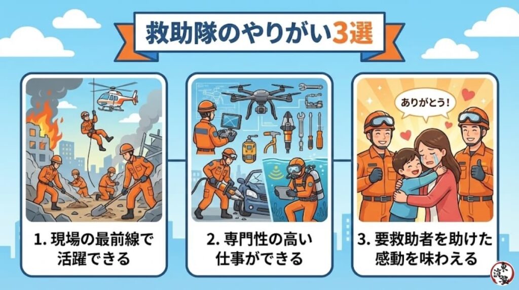 救助隊のやりがい3選