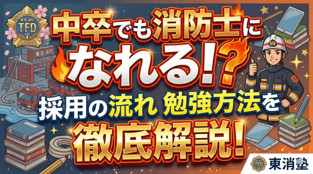 中卒でも消防士になれる！？採用の流れ 勉強方法を徹底解説